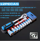 🔧 KIT DE FERRAMENTAS 12 PEÇAS — RESISTÊNCIA E PRATICIDADE