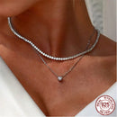 ✨ Colar Feminino em Prata 925 com Zircônia