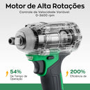 🔥 PARAFUSADEIRA DE IMPACTO 21V — 450Nm DE POTÊNCIA